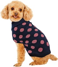 Fashion Pet Contrast Dot Dog Sweater Pink Medium - £37.36 GBP