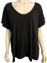 J.Crew Black V Neck Short Sleeve T Shirt Size 3X - £10.98 GBP