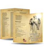 Litany of the Holy Guardian Angel - Prayer Card / 3&quot; x 6&quot; folded (c) - $3.50+