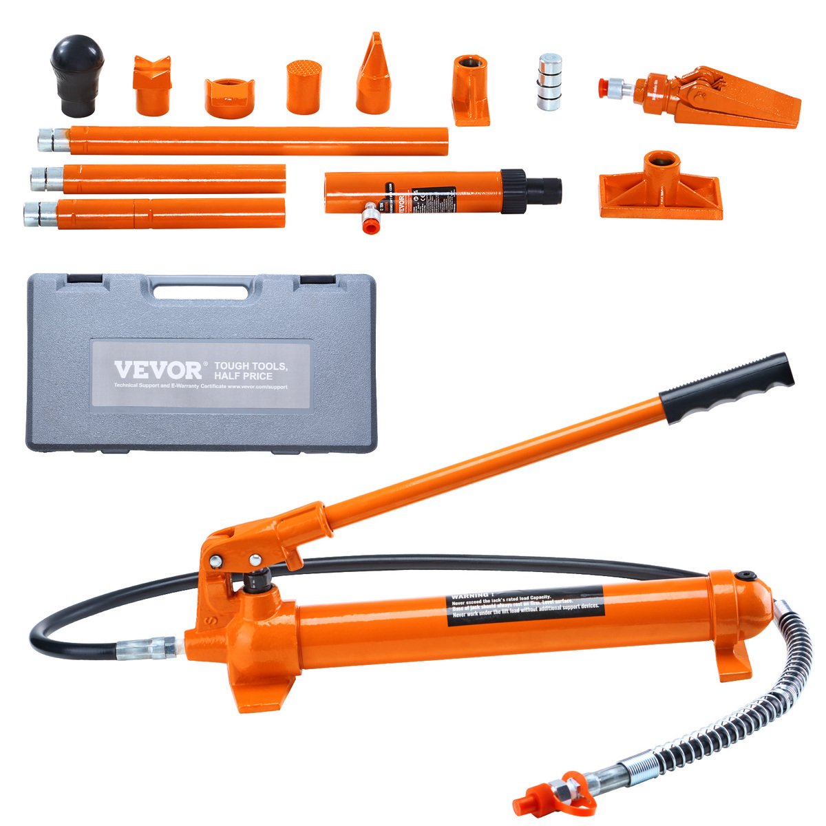 VEVOR 12 Ton Porta Power Kit, Portable Hydraulic Jack with 4.6 ft/1.4 m ... - $139.90