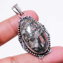 Black Fossil Coral Oval Shape Gemstone Handmade Pendant Jewelry 2.10&quot; SA... - $4.99