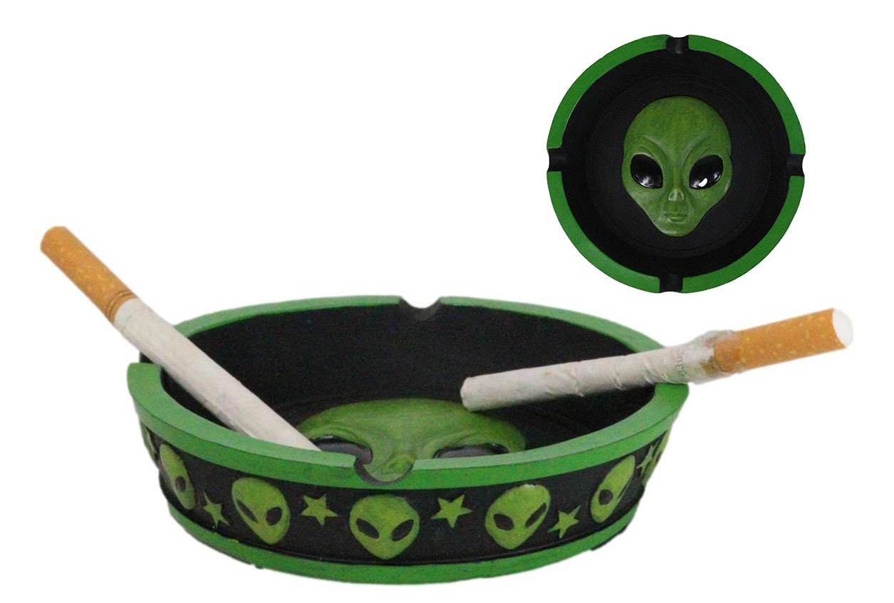 Green UFO Outer Space Colony Extra Terrestrial Roswell Alien Cigarette A... - $19.99