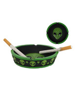 Green UFO Outer Space Colony Extra Terrestrial Roswell Alien Cigarette A... - $27.22 CAD