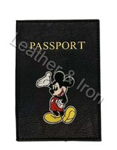 New Mickey Mouse Design Leather Passport Cover - £15.68 GBP