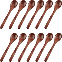 12 Pieces Small Wooden Spoons For Eating 5 Inch Wood Teaspoon Handmade S... - $19.99