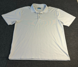 PGA Tour Golf Men&#39;s Gray Mini Check Short Sleeve Classic Polo Logo Size XL - $17.76