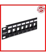 Heavy-Duty 24-Port Blank Keystone Patch Panel for Gigabit Ethernet Solut... - $53.70 CAD