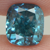 Loose Cushion Shape Diamond Fancy Blue Color VS1 Enhanced Certified 1.25 Carat - £1,506.06 GBP