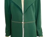 NWT Black Label by Evan Picone Green Open Mid Length LS Jacket Size 18 - $47.49