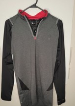 Spyder ProWeb Gray &amp; Black 1/4 Zip Long Sleeve Pullover Medium Shirt Men... - £21.92 GBP