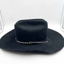VINTAGE 1999 BLACK Bailey Alamo Cowboy Western Hat  XXWool Blend 7 1/8 - £67.86 GBP