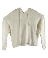 Lucky Brand White Sweater Hooded Creamy White Sweatshirt Womens Size Large - $29.21