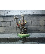 chaos dwarfs champion/lord with axe 2 metal warhammer fantasy citadel - $43.24