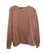 Jenni Kayne Saturday Sweatshirt Women Size XL Taupe Brown French Terry L... - $93.03