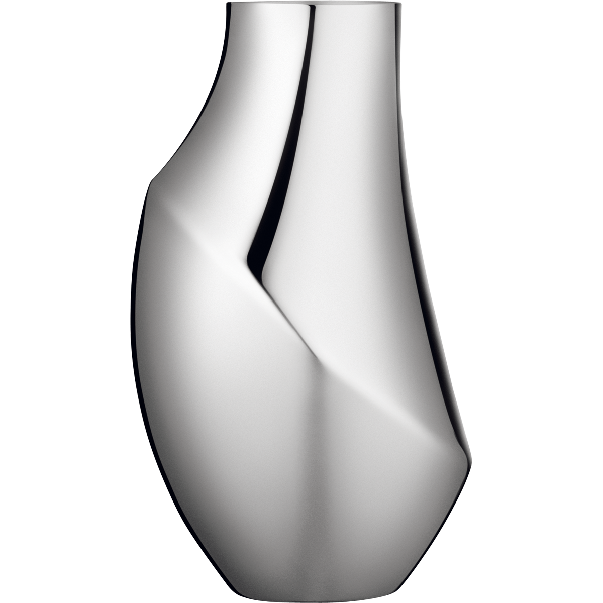 Flora by Georg Jensen Stainless Steel Vase Medium Modern - New - $177.21