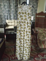 NWT LuLaRoe Dani Maxi Dress White with Black Dots Yellow Floral SMALL - $28.50