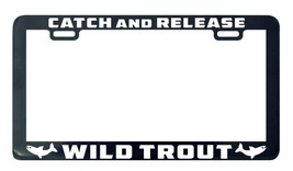 Catch and release fishing wild trout license plate frame holder tag - £4.73 GBP