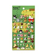 CUTE DOG STICKERS Sheet Puppy Animal Raised Puffy Vinyl Craft Scrapbook ... - €2,13 EUR