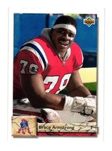 1992 Upper Deck #186 Bruce Armstrong New England Patriots - £1.58 GBP
