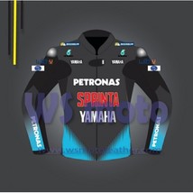 Valentino Rossi Racing Jacket Petronas Yamaha Motogp 2021 Leather Jacket - £116.14 GBP