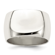 Silver 12mm Half Round Size 7.5 Band QWH120 - $75.96