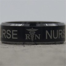 Free Shipping JEWELRY Hot Sales 8MM Black Top Silver Bevel Medical Nurse Design  - £30.94 GBP