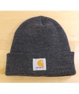 Carhartt Beanie Hat Cap Mens One Size Grey Knit Cuffed Logo Skater Punk ... - $12.20 CAD