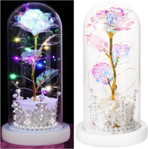 Mothers Day Gifts for Mom Wife - Forever Rose for Women,Light up Galaxy Roses in - £24.69 GBP