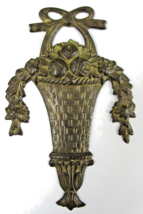 Antique French Bronze Doré Urn with Garland Ornamentation 9.5&quot; Tall - $68.31