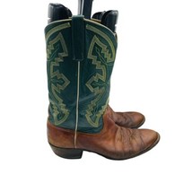 Vintage ANDERSON BEAN Women’s Brown Green Leather Boots Size 11D USA - £59.73 GBP