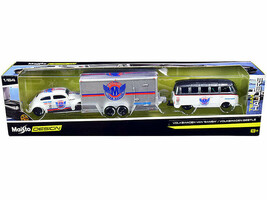 Maisto 64 Scale Volkswagen Samba Bus Beetle Trailer - $539.74 MXN