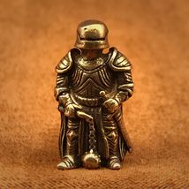 Brass Knight Bead, Exquisite Copper EDC Charm - $7.99
