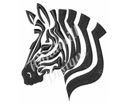 Zebra Head - machine embroidery design - £2.79 GBP