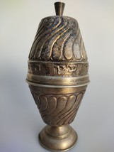 Old Vintage 50s Judaica Silver Plated Etrog Box Jewish Art from Israel - £41.66 GBP