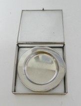Aluminum Coasters / Salt Cellars Shivom Overseas Lot of Four in Glass Case - £11.55 GBP