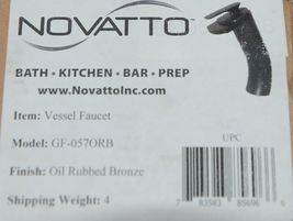 Novatto Bath Kitchen Bar Prep Vessel Faucet Oil Rubbed Bronze image 6