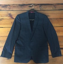 Hugo Boss Super 120 Black Plaid 100% Wool Dress Suit Jacket Blazer Coat ... - £156.44 GBP