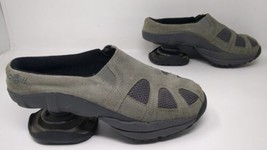 Z Coil Spring Heel Women’s Sz 8 Slip On Gray Suede Zueco Clog Orthopedic Comfort - £38.15 GBP