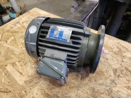 Seing 3 Phase 1700 RPM TEFC 1/2 HP. Electric Motor Face Mount 14mm&quot; dia. Shaft - £95.91 GBP