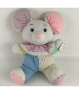 Creampuff Mouse 12&quot; Plush Stuffed Animal Baby Rattle Toy Vintage Applaus... - $101.43 CAD