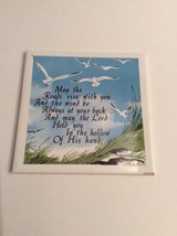 Trivet Ceramic Tile 6x6 May The Roads Rise With / The Wind Be At Your Back AA - £10.52 GBP