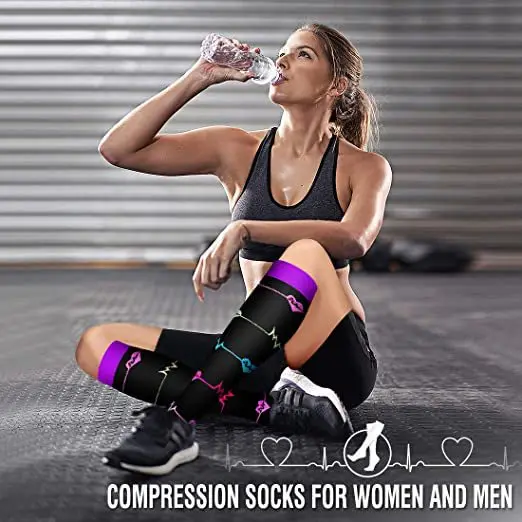 Sporting Women Men Compression Socks Knee High ONE Pair Compression Stocking Ela - £23.90 GBP