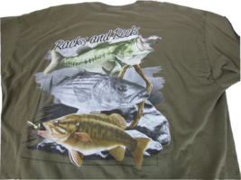 Fishing T-Shirt Size 2XL Green Racks and Reel Sports Hunting Fishing Gea... - $12.75