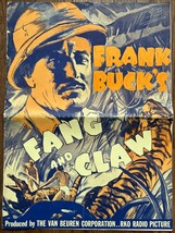 *Frank Buck&#39;s FANG AND CLAW (1935) Oversized Pressbook With Herald - £75.93 GBP