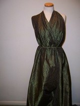 4yds Fabulous Bronze Olive Metallic Moire Designer Italian Suit Gown Fabric - £101.14 GBP