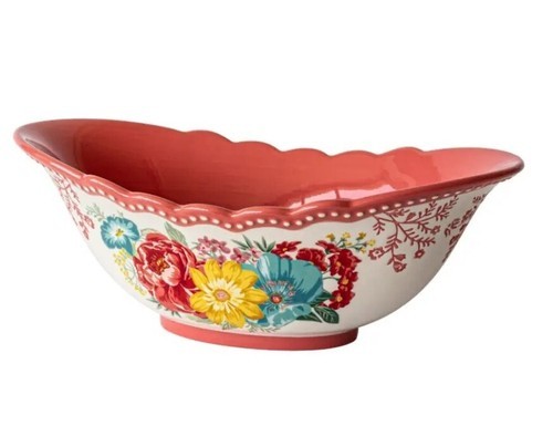 Pioneer Woman ~ Fancy Flourish ~ Oval Serving Bowl ~ Centerpiece ~ Stone... - $60.00