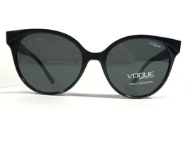 Vogue Sol Vo 5246-s W44/87 Negro Redondo Ojos de Gato Monturas Con Gris Lentes - £44.54 GBP