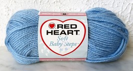 Red Heart Soft Baby Steps Acrylic Yarn - Partial Skein Color Baby Blue #9800 - £4.42 GBP