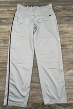 Nike Men&#39;s Swingman Dri-Fit Grey Baseball /Softball Pants Size Large #61... - $16.83