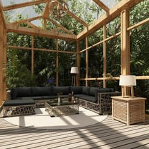  Patio Lounge Set Set of 8 Grey - $17,533.72 MXN